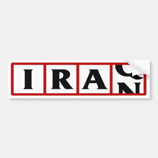 Der Iran nach den Irak Autoaufkleber (Vorne)
