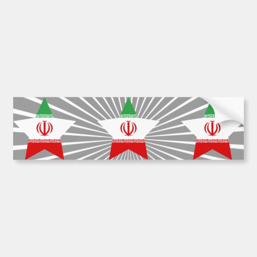Der Iran-Stern Autoaufkleber (Vorne)