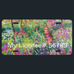 Der Iris-Garten durch Claude Monet US Nummernschild<br><div class="desc">Der Iris-Garten durch Claude Monet.
Besichtigen Sie bitte meinen Speicher für interessanteren Entwurf und mehr Farbeauserlesenes => zazzle.com/colorfulworld*</div>
