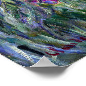 Der Iris-Garten in Giverny, Claude Monet Poster (Ecke)