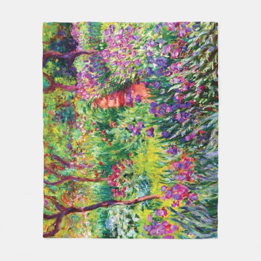 Der Iris-Garten in Giverny von Claude Monet Fleecedecke (Vorderseite)