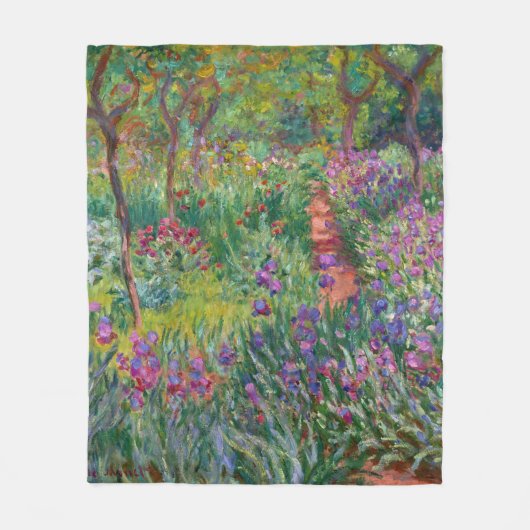 Der Iris-Garten in Giverny von Claude Monet Fleecedecke (Vorderseite)