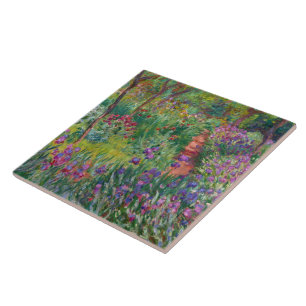 Der Iris-Garten in Giverny von Claude Monet Fliese