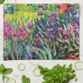 Der Iris-Garten in Giverny von Claude Monet Geschirrtuch (Gefaltet)