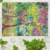 Der Iris-Garten in Giverny von Claude Monet Geschirrtuch (Gefaltet)