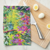 Der Iris-Garten in Giverny von Claude Monet Geschirrtuch (Viertel Falte)