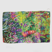 Der Iris-Garten in Giverny von Claude Monet Golfhandtuch (Horizontal)