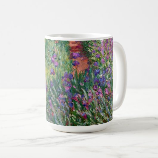 Der Iris-Garten in Giverny von Claude Monet Kaffeetasse (VorderseiteRechts)