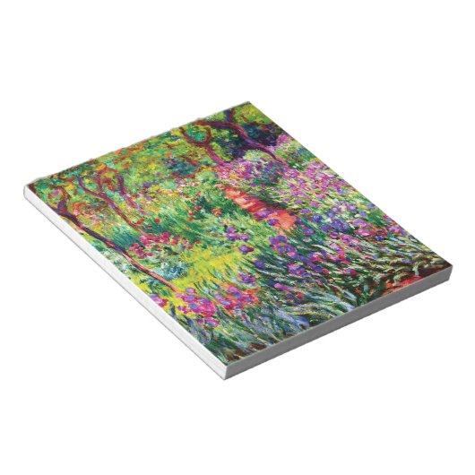 Der Iris-Garten in Giverny von Claude Monet Notizblock (angewinkelt)