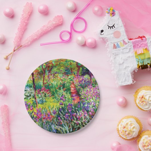 Der Iris-Garten in Giverny von Claude Monet Pappteller (Party)