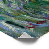 Der Iris-Garten in Giverny von Claude Monet Poster (Ecke)