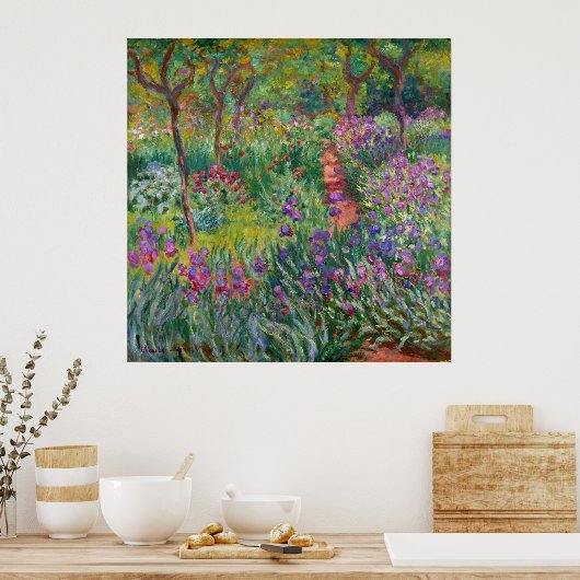 Der Iris-Garten in Giverny von Claude Monet Poster (Küche)