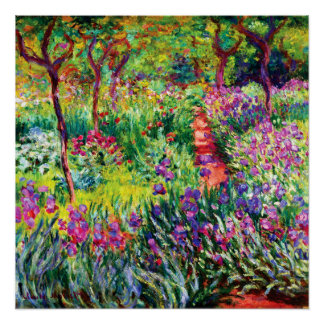 Der Iris-Garten in Giverny von Claude Monet Poster