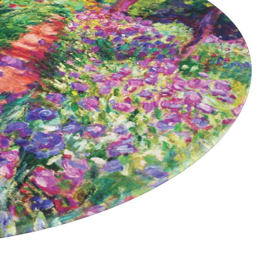 Der Iris-Garten in Giverny von Claude Monet Schneidebrett (Ecke)