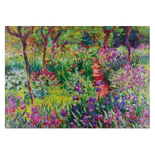 Der Iris-Garten in Giverny von Claude Monet Schneidebrett (Vorderseite)