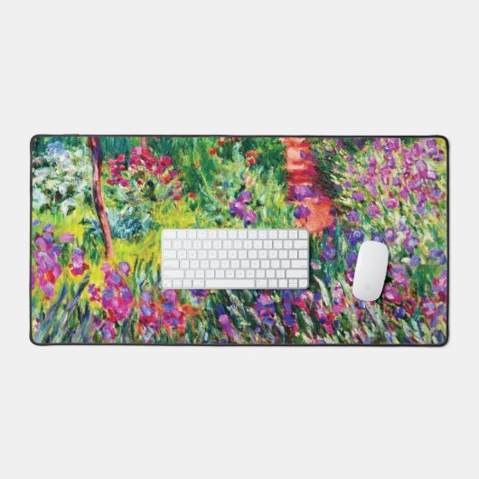 Der Iris-Garten in Giverny von Claude Monet Schreibtischunterlage (Tastatur & Maus)