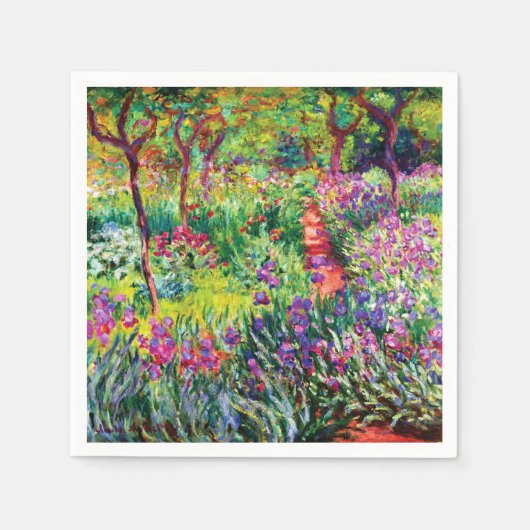 Der Iris-Garten in Giverny von Claude Monet Serviette (Vorderseite)