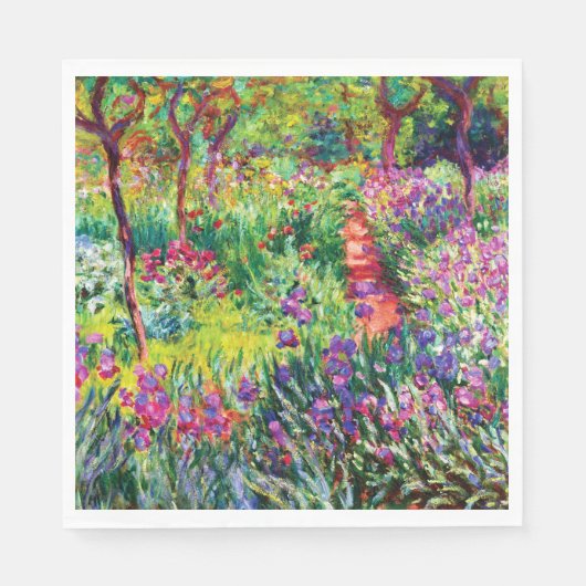 Der Iris-Garten in Giverny von Claude Monet Serviette (Vorderseite)