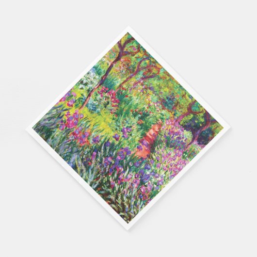 Der Iris-Garten in Giverny von Claude Monet Serviette (Ecke)
