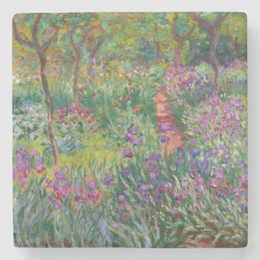 Der Iris-Garten in Giverny von Claude Monet Steinuntersetzer (Vorderseite)