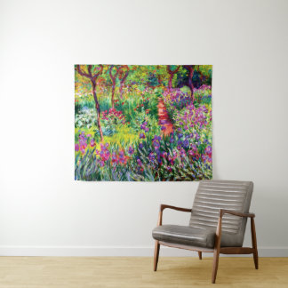 Der Iris-Garten in Giverny von Claude Monet Wandteppich