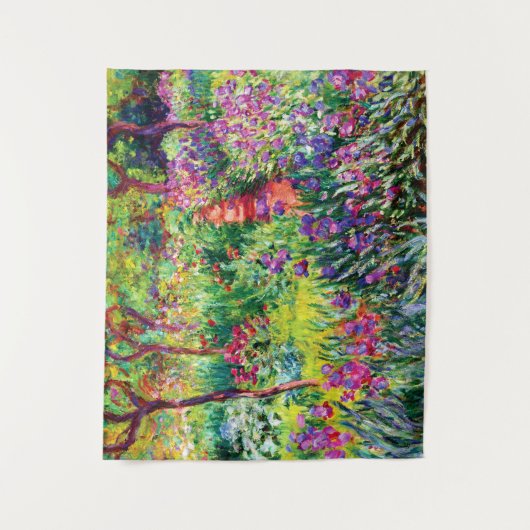 Der Iris-Garten in Giverny von Claude Monet Wandteppich (Vorderseite)