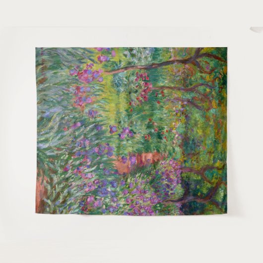 Der Iris-Garten in Giverny von Claude Monet Wandteppich (Vorderseite (Horizontal))