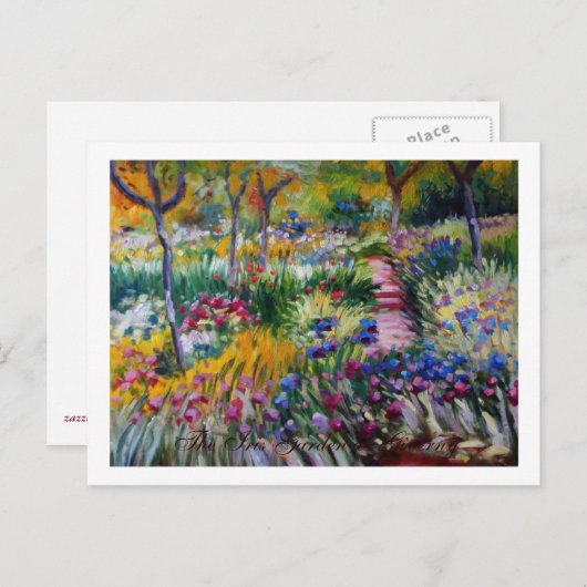 Der Iris-Garten von Claude Monet Postkarte (Vorne/Hinten)