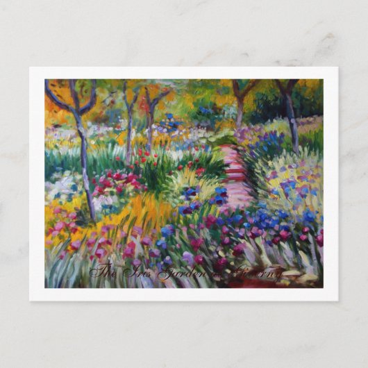Der Iris-Garten von Claude Monet Postkarte (Vorderseite)
