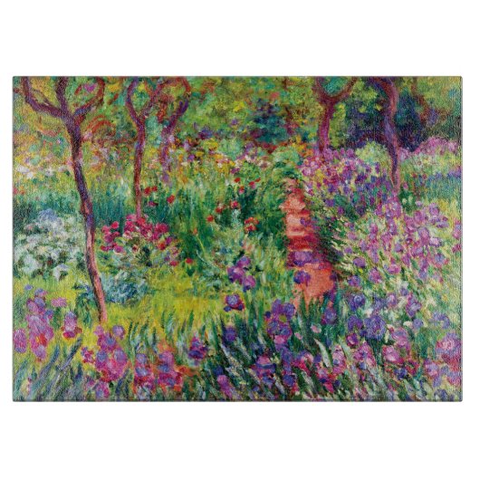 Der Iris-Garten von Claude Monet Schneidebrett (Vorderseite)