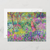 Der Iris-Garten von Giverny Claude Monet cool, alt Postkarte (Vorne/Hinten)