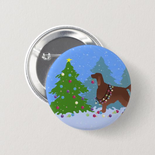 Der irische Baum im Wald Button (Vorne & Hinten)