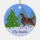 Der irische Baum im Wald Keramikornament (Vorne)