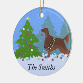 Der irische Baum im Wald Keramikornament (Links)