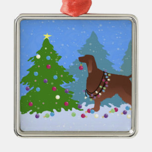 Der irische Baum im Wald Ornament Aus Metall