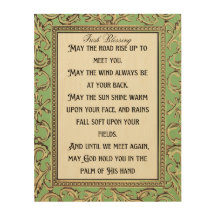 Der irische Segen kann den Weg aufsteigen und Sie 