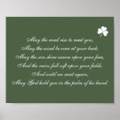 Der irische Segen kann den Weg aufsteigen und Sie Poster (Vorne)