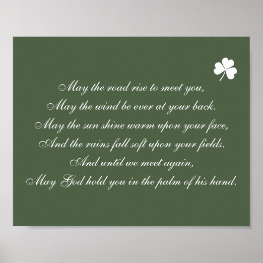 Der irische Segen kann den Weg aufsteigen und Sie  Poster (Vorne)