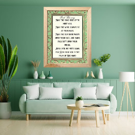 Der irische Segen kann den Weg aufsteigen und Sie  Poster