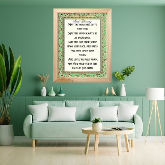 Der irische Segen kann den Weg aufsteigen und Sie  Poster