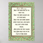 Der irische Segen kann den Weg aufsteigen und Sie Poster (Vorne)