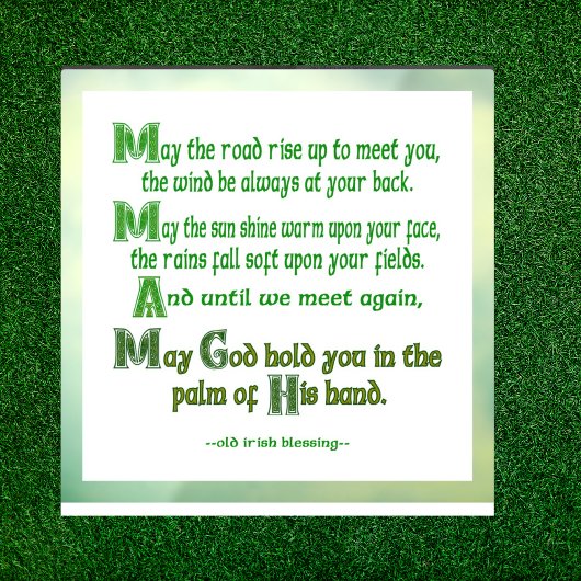 Der irische Segen lässt den Weg aufsteigen, um dic Fensteraufkleber