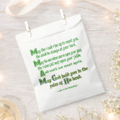 Der irische Segen lässt den Weg aufsteigen, um dic Geschenktütchen (Ausgeschnitten)