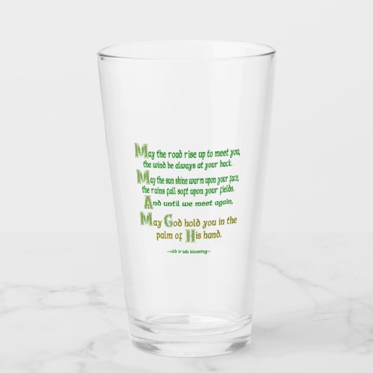Der irische Segen lässt den Weg aufsteigen, um dic Glas (Vorderseite)