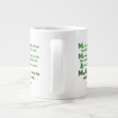 Der irische Segen lässt den Weg aufsteigen, um dic Jumbo-Tasse (Rückseite)