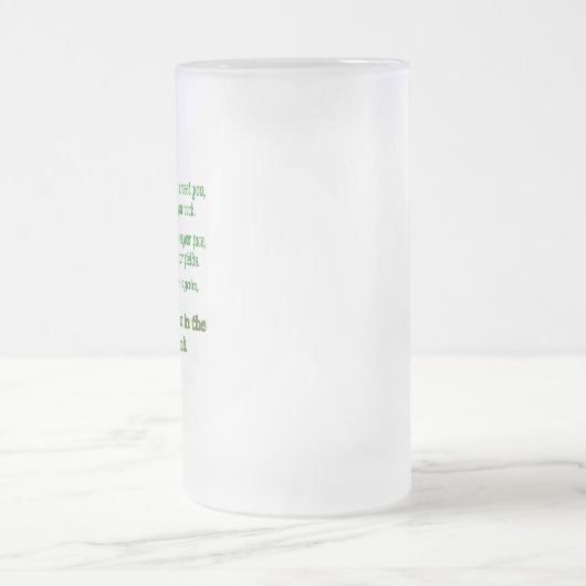 Der irische Segen lässt den Weg aufsteigen, um dic Mattglas Bierglas (Mittel)