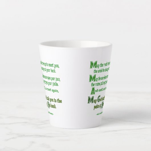 Der irische Segen lässt den Weg aufsteigen, um dic Milchtasse (Vorderseite)