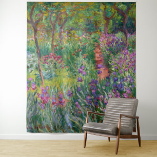 Der Irisgarten in Giverny von Claude Monet Wandteppich