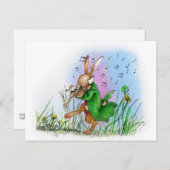 DER IRISH HARE POSTKARTE (Vorne/Hinten)