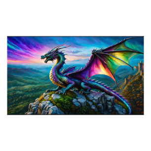 Der irritierende Drache bewacht sein Land Fotodruck